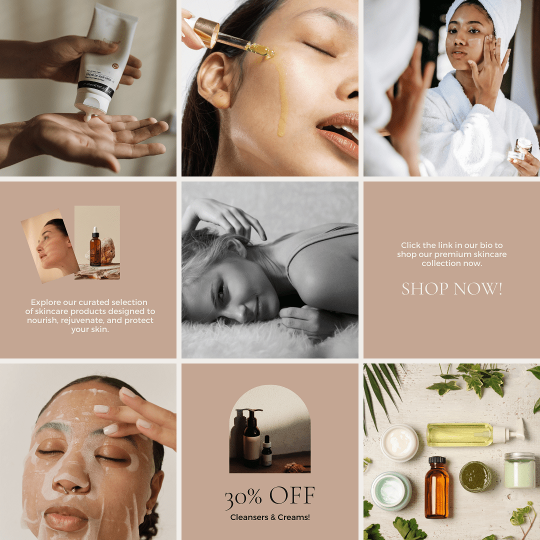 Skincare brand social media feed