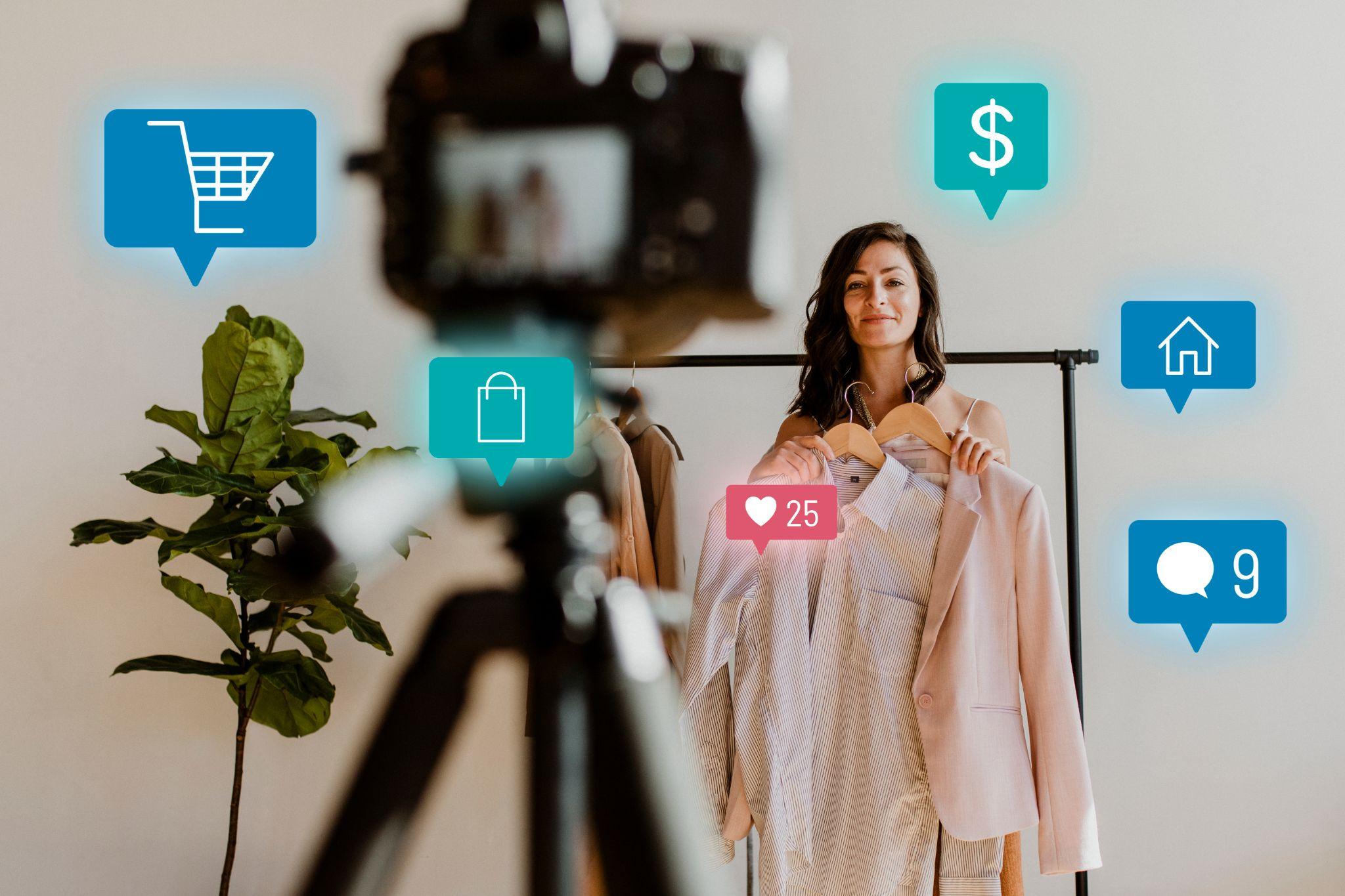 Influencer live streaming for online shopping campaign